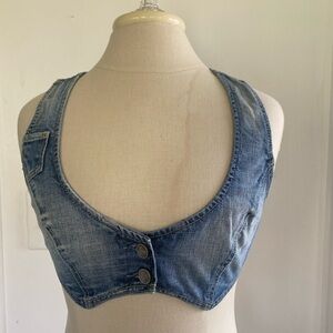 Guess Denim Crop Top Corset Top Y2K